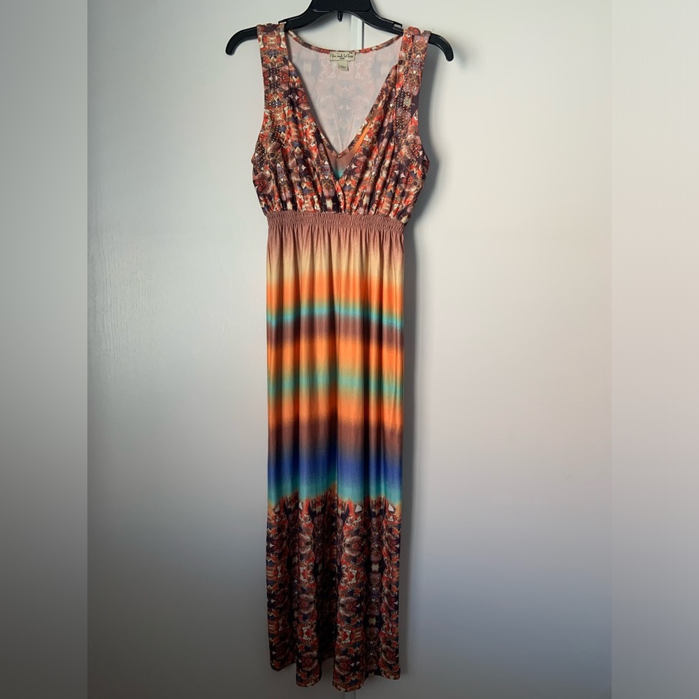 Ombre Maxi Dress with Beaded Detail, Petite Medium
